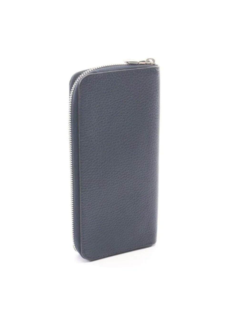 Louis Vuitton Round Wallet Zippy Vertical Navy Leather